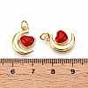 Brass Enamel Pendants KK-N257-15G-3