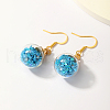 Fashionable Classic Tassel Round Brass Dangle Earrings XV9210-1
