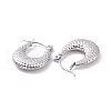 Non-Tarnish 304 Stainless Steel Chunky Crescent Moon Hoop Earrings for Women EJEW-G293-24P-2