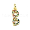 Brass Micro Pave Colorful Cubic Zirconia Pendants KK-H475-10G-1