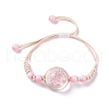 Handmade Dry Pressed Flower Link Bracelet for Girl Women BJEW-C004-01H-1