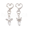 Angel Glass Pendant Decorations HJEW-JM02767-2