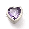 925 Sterling Silver Cubic Zirconia Beads STER-L066-06S-04-1