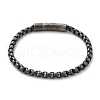 304 Stainless Steel Rolo Chains Bracelets for Women Men BJEW-A031-04G-AS-3