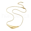 304 Stainless Steel Arc-shaped Pendant Necklaces for Women NJEW-A049-01G-2