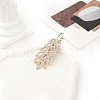 Golden Plated Metal with Crystal Rhinestone Alligator Hair Clips PW-WG9B4A8-03-1
