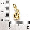 Brass Micro Pave Cubic Zirconia Pendants KK-K401-16G-3
