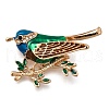 Bird Zinc Alloy Rhinstone Brooches JEWB-V001-04C-1