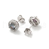 925 Sterling Silver Micro Pave Clear Cubic Zirconia Stud Earrings EJEW-U042-01P-4