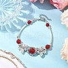 Natural Carnelian Beaded Braceleys BJEW-JB11665-02-1