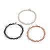 3Pcs 3 Color Japanese Rocailles Seed Beaded Anklets Set for Women AJEW-AN00473-1