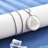 304 Stainless Steel Rhinestone Pendant Necklaces for Women NJEW-U021-06G-2