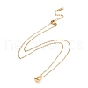 Ion Plating(IP) 304 Stainless Steel Teardrop Pendant Necklace for Men Women NJEW-A004-11G-2