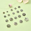 100Pcs 20 Styles Tibetan Style Alloy Bead Caps FIND-YW0004-06-5