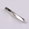 Tarnish Resistant Twisted Strip 304 Stainless Steel Pendants STAS-F103-08C-2