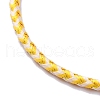 Polyester Cord Braided Bracelet Makings MAK-Z003-01G-18-2