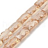 Electroplate Glass Beads Strands EGLA-L045-F-PL04-1