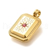 304 Stainless Steel Rhinestone Pendants STAS-M109-09G-3
