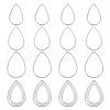 SUNNYCLUE 60Pcs 3 Sizes 304 Stainless Steel Linking Ring STAS-SC0007-44-1
