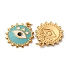 304 Stainless Steel Enamel Pendants STAS-U061-35G-01-2