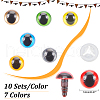   70 Sets 7 Colors Craft Plastic Doll Eyes DIY-PH0017-49-2