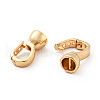 Brass Micro Pave Clear Cubic Zirconia Fold Over Clasps KK-G425-03-3