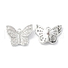 Brass Micro Pave Clear Cubic Zirconia Pendants KK-E068-VF249-1