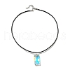 Waxed Cord Necklaces NJEW-P310-07P-3