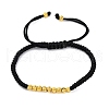 Polyester Cord Braided Bead Bracelets for Women BJEW-L698-01G-10-4