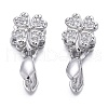 Brass Micro Pave Cubic Zirconia Ice Pick Pinch Bails KK-K244-44-2