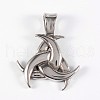 Tarnish Resistant 316 Surgical Stainless Steel Pendants STAS-E070-38-1