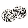 Undyed Natural Wooden Big Pendants X-WOOD-N007-021-2