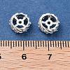 Brass Micro Pave Clear Cubic Zirconia Beads KK-U028-22S-3
