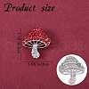 Cubic Zirconia Mushroom Brooch JBR102H-6