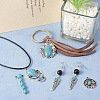  16Pcs 8 Styles Synthetic Turquoise Alloy Pendants FIND-TA0002-57-7