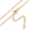 Brass Micro Pave Clear Cubic Zirconia Pendant Box Chain Necklaces for Women NJEW-U015-06P-02-3
