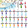 21Pcs Angel Glass Pendants PALLOY-TAC0129-4