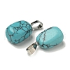 Synthetic Turquoise Pendants G-Z067-03P-03-3
