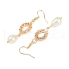 Brass Micro Pave Cubic Zirconia Pendant Necklaces & Dangle Earrings Sets SJEW-JS01325-7