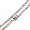 Tarnish Resistant 304 Stainless Steel Rolo Chain Cross Pendant Necklaces NJEW-JN01287-5