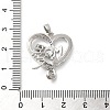 Mother's Day Electrophoresis Brass Micro Pave Cubic Zirconia Pendants KK-D061-07P-3