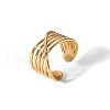 Stainless Steel Cross Hollow Web Cuff Ring Unique Design KZ3825-2-1