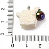 Animal Theme Resin Pendants RESI-S010-04D-3