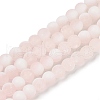 Frosted Crackle Glass Beads Strands GLAA-U001-8mm-M12-1