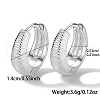 Rhodium Plated 925 Sterling Silver Hoop Earrings WZ9806-5-2