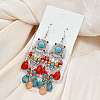 Alloy & Acrylic & Rhinestone Chandelier Earrings for Women EJEW-G426-03P-02-1