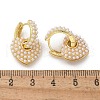 Rack Plating Brass Heart Dangle Hoop Earrings with ABS Imitation Pearl Beaded EJEW-R152-06G-5