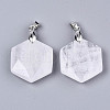 Natural Crackle Quartz Pendants G-T131-27F-2