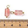Cherry Quartz Glass Cloumn Pendants STAS-H221-04G-03-3