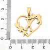 Ion Plating(IP) 201 Stainless Steel Pendants STAS-N103-183G-X-3